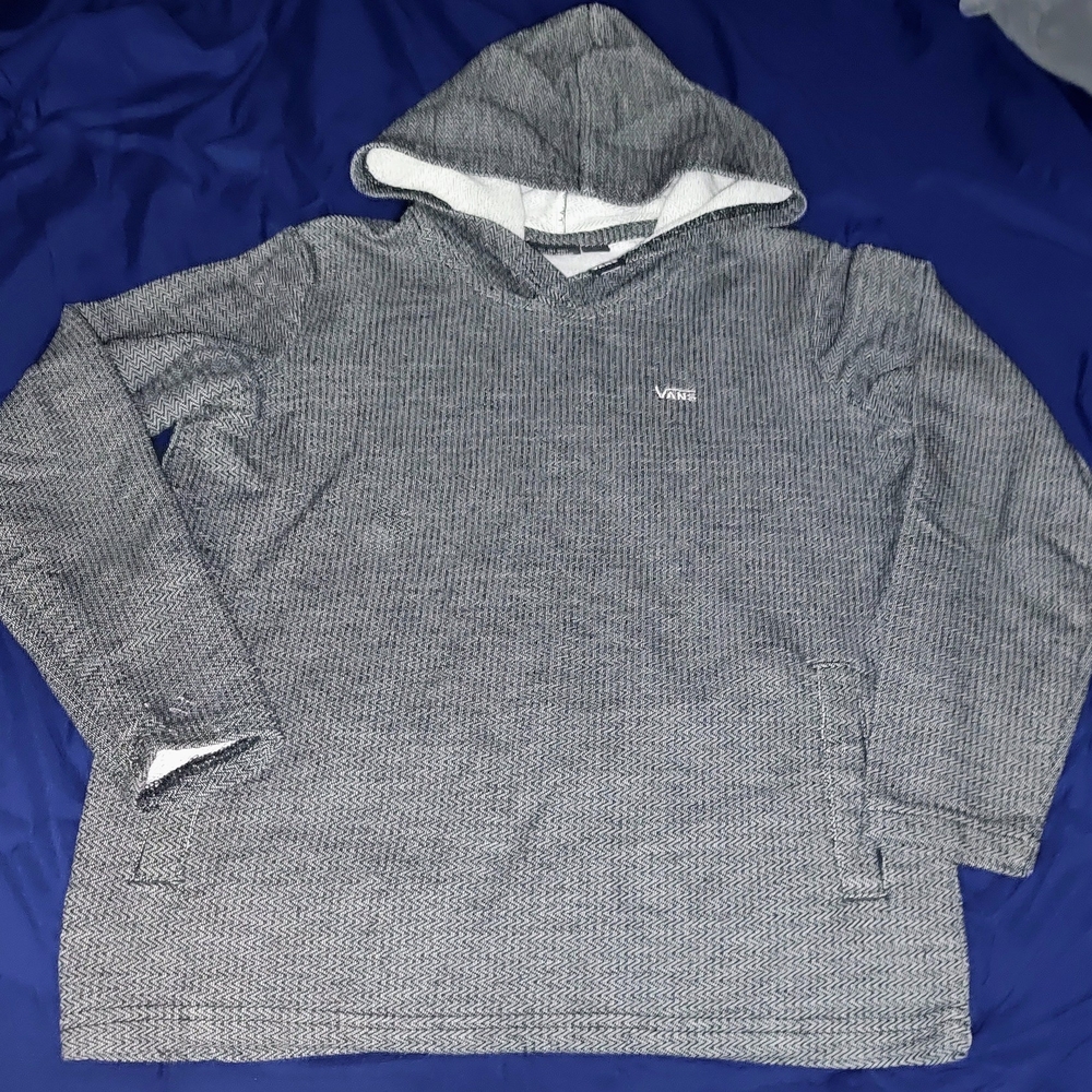 Vans Gray Pull Over Hoodie Boys Size Small 7/8 EUC.